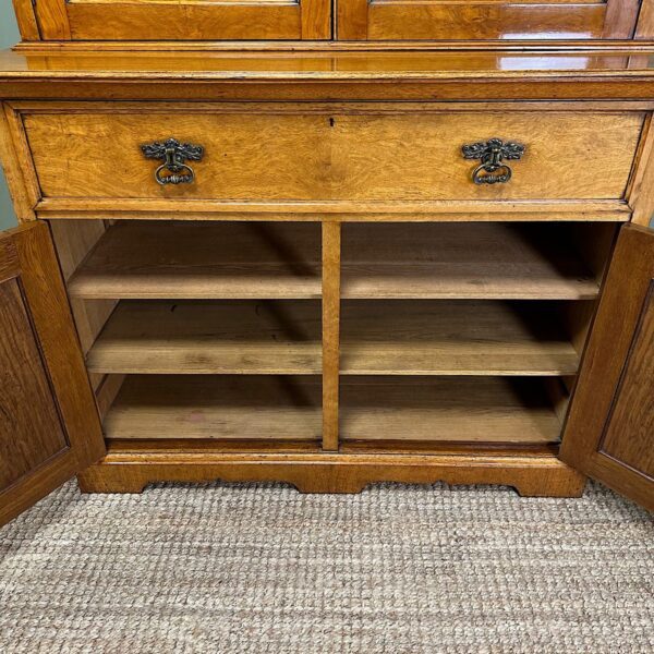 Spectacular Large Victorian Oak Antique Bookcase