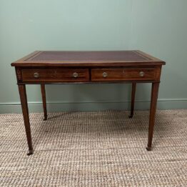 Superb Quality Antique Inlaid Writing Table / Desk by Jas Shoolbred & Co