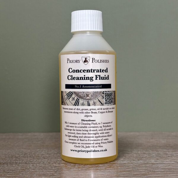 Clock Cleaning Fluid Cleans Clock Movements Ammoniated