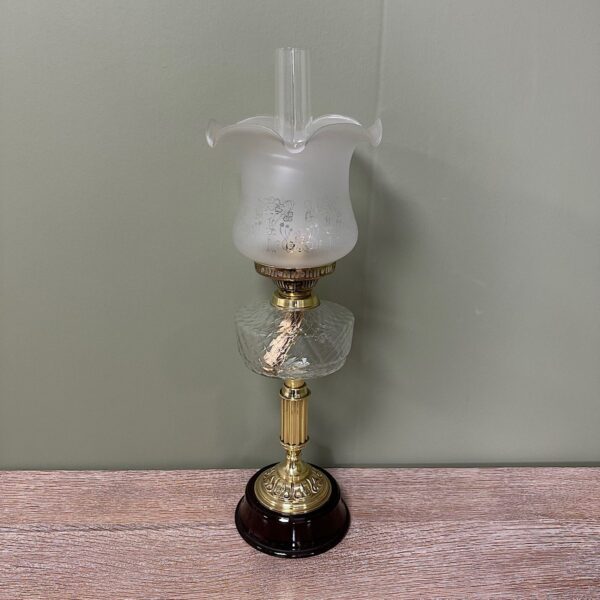 Spectacular 19th Century Brass Antique Oil Lamp