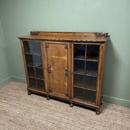 Quality Edwardian Oak Antique Bookcase