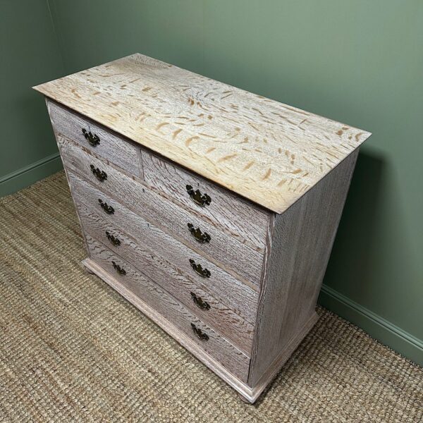 Superb Quality Antique Limed Oak Chest of Drawers