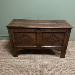 18th Century Period Antique Oak Coffer