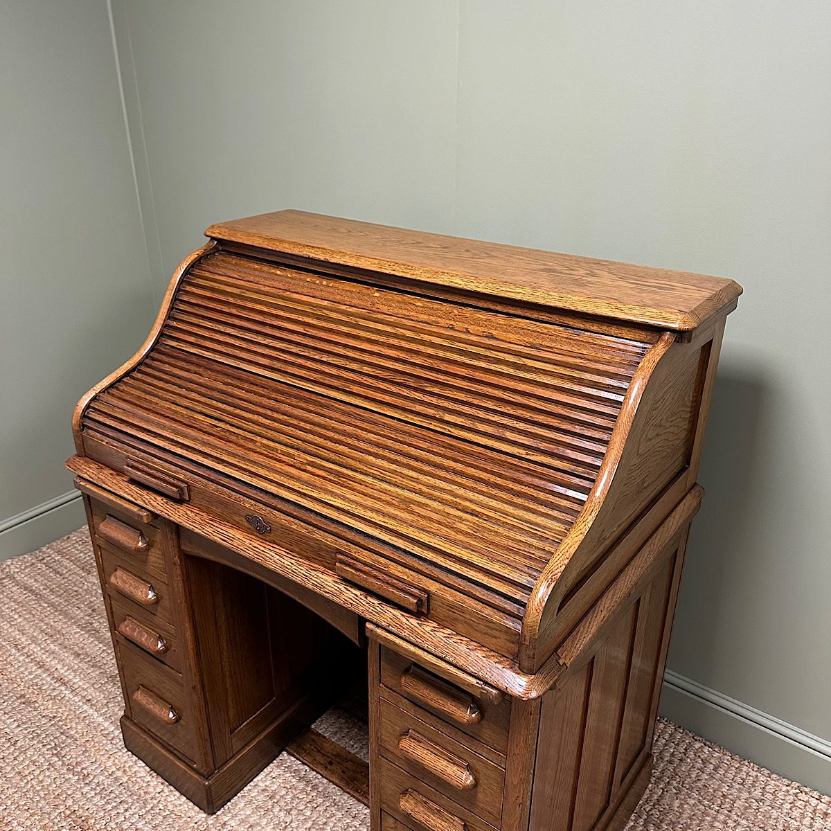 Oak Roll-Top Desk