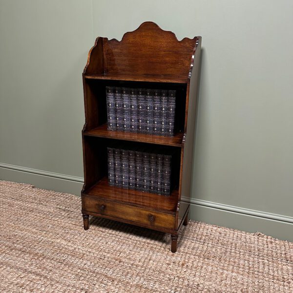 Quality Small Mahogany Antique Waterfall Bookcase