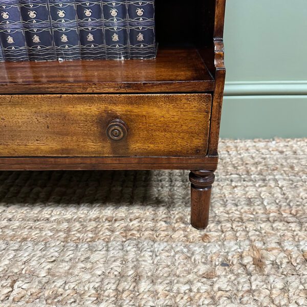 Quality Small Mahogany Antique Waterfall Bookcase