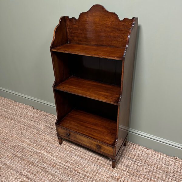 Quality Small Mahogany Antique Waterfall Bookcase