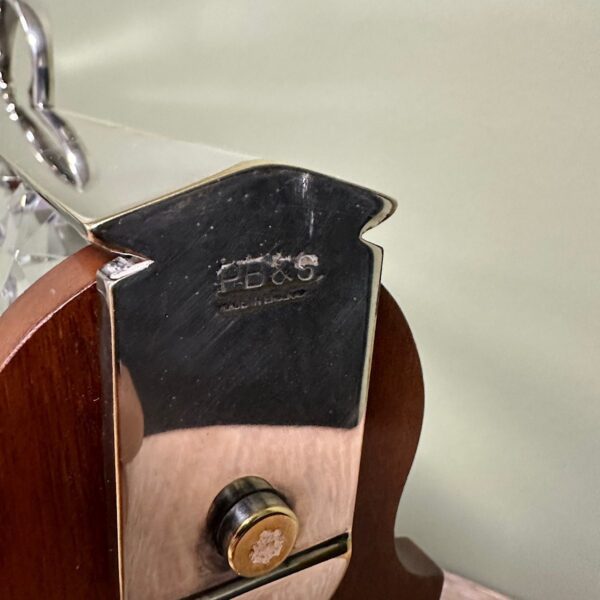 Stunning Mahogany Tantalus with Gin, Whiskey & Brandy Silver Decanter Labels