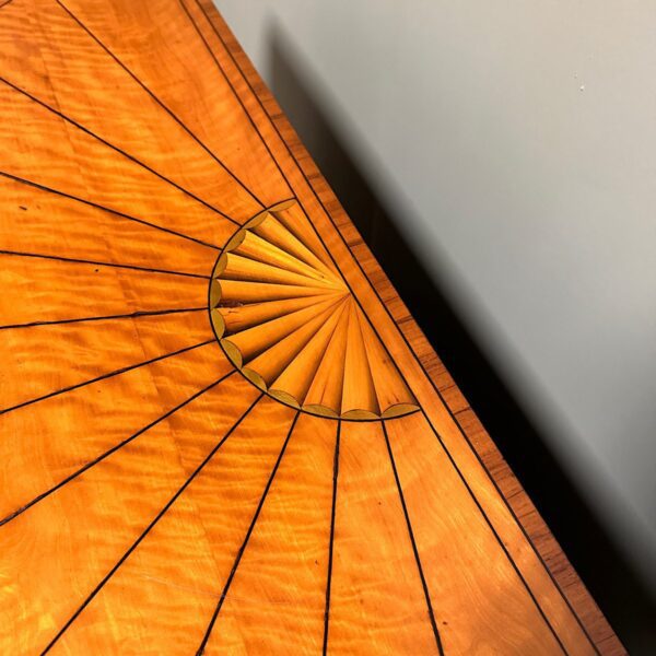 Spectacular Inlaid Bow Fronted Antique Satinwood Cabinet