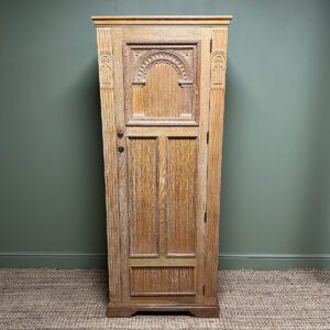 Limed Oak Antique Hall Wardrobe
