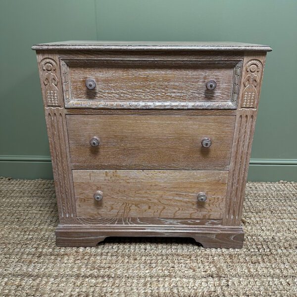 Small Antique Edwardian Oak Chest of Drawers