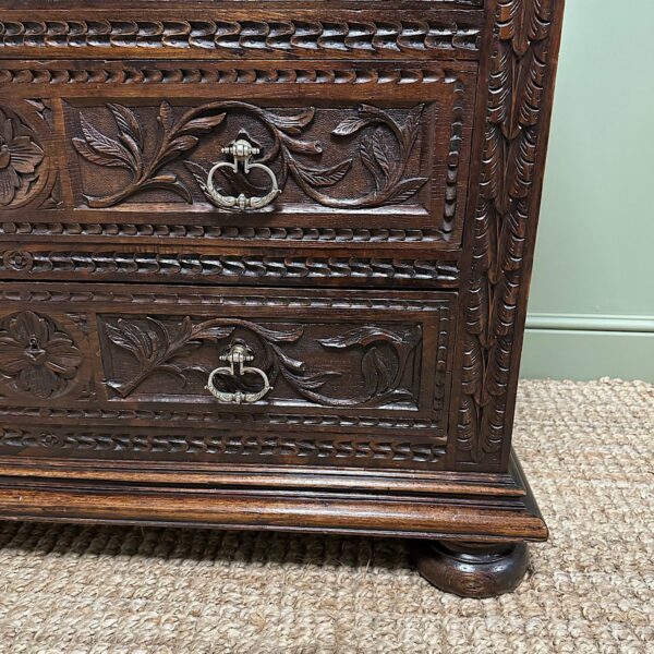 Spectacular Antique Victorian Oak Chest Of Drawers