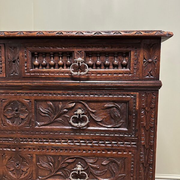 Spectacular Antique Victorian Oak Chest Of Drawers