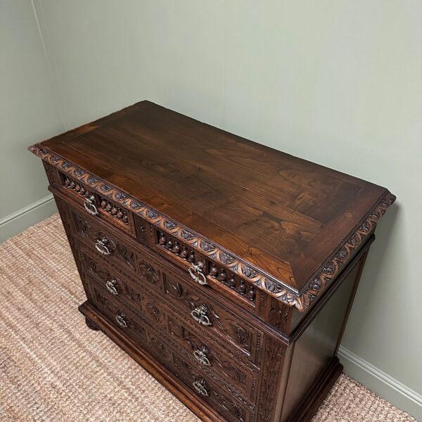 Spectacular Antique Victorian Oak Chest Of Drawers