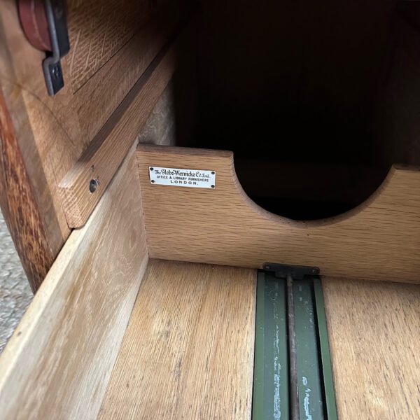 Unusual Edwardian Oak Antique Filing Cabinet