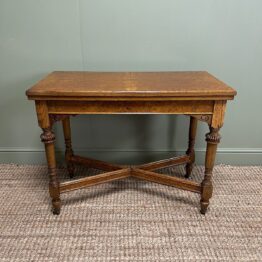 Stunning Victorian Antique Oak Games Table