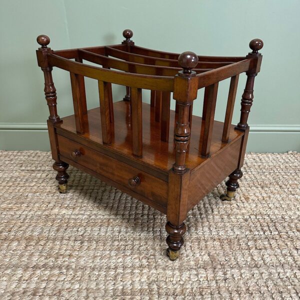 Spectacular Victorian Mahogany Antique Canterbury