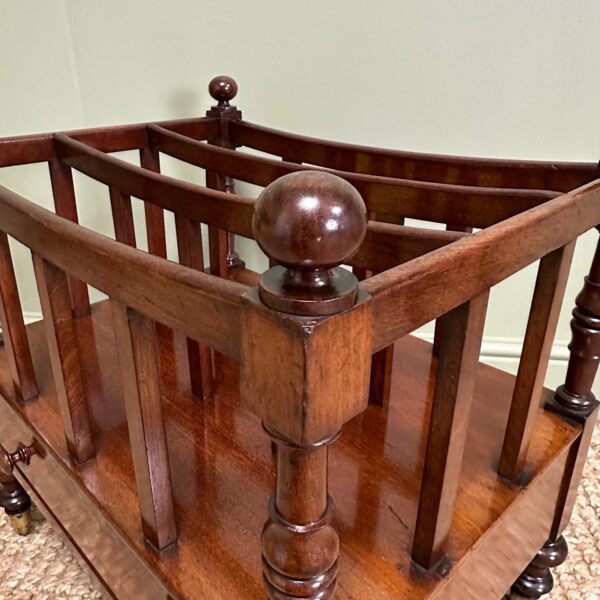 Spectacular Victorian Mahogany Antique Canterbury