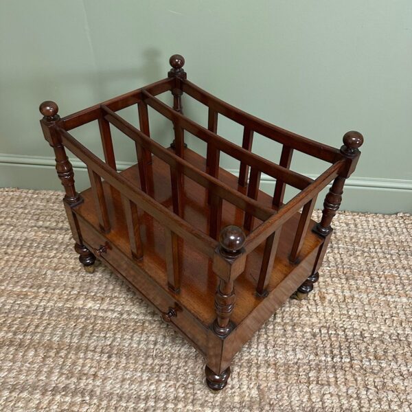 Spectacular Victorian Mahogany Antique Canterbury
