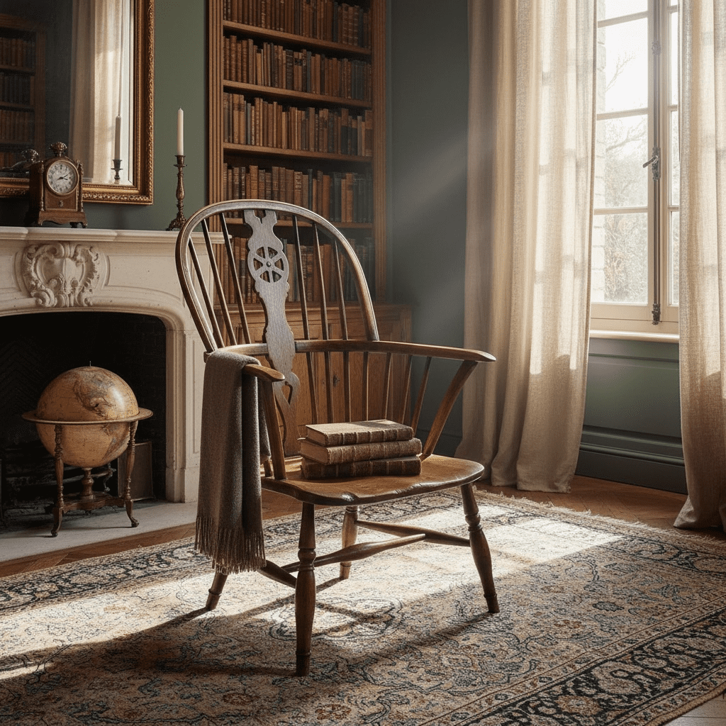 Georgian Antique Wheel Back Windsor Chair - Antiques World